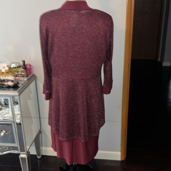 R&M Richards Women's Two Piece Metallic Rib Jacket Dress size 12 - Picture 6 of 6